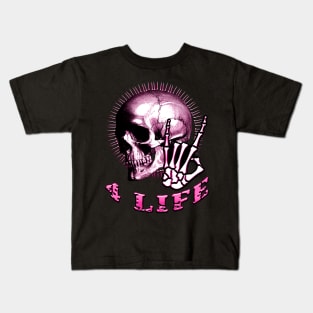 Metal 4 Life Pink Kids T-Shirt